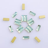 Rectangle Shape Green Opal Flat Back Fancy Rhinestones WholesaleRhinestone